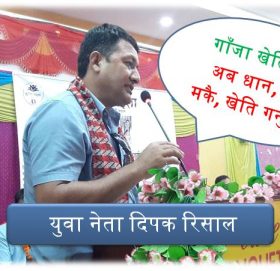 गाँजा खेति हैन अब धान, गहुँ, मकै, खेति गर्नु पर्छ – युवा नेता दिपक रिसाल