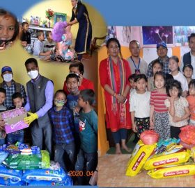 नेपाल दलित विद्यार्थी संघ केन्द्रद्वारा दुइवटा बालगृहमा खाधान्न वितरण