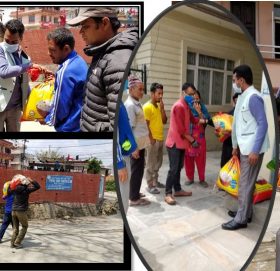 राहत वितरणमा नेपाल दलित बिधार्थी संघ अध्यक्षको सक्रियता