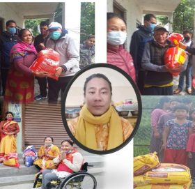 खेन फुर्वा दोर्जे रिन्पोर्छेको सहयोगमा मजदुर, विपन्न वर्ग तथा बिरामीलाई राहात वितरण