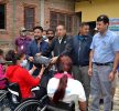 व्हिल चियर प्रदान गरि अपांगताको साहारा बन्दै गोकर्नेश्वोर नगरपालिका र एन.आर.एस.डी