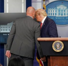 ह्वाइटहाउसमा राष्ट्रपति ट्रम्पले सम्बोधन गरिरहँदा गोली चल्यो, केही घाइते