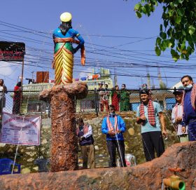 गोकर्नेश्वोर न.पा. आरुबारी स्थीत श्री राम जानकी मन्दिर परिसरमा पार्क उद्घटन