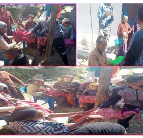 समाजसेवी तामाङ्गद्वरा चुचुरेका स्थानीयलाई न्यानो कपडा वितरण