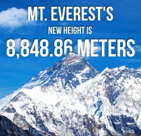 सगरमाथाको उचाई ८६ सेन्टिमिटर बढ्यो (Live)