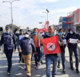 कोटेश्वरमा नेविसंघको सरकार विरुद्ध प्रदर्शन (फोटोफिचर)