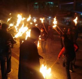 प्रचण्ड-नेपाल समूहको रामेछापमा मसाल जुलुस् प्रर्दशन (फोटोफिचर)