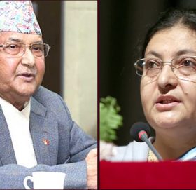 संसद विघटनको सिफारिस लिएर शीतल निवास पुगे प्रधानमन्त्री