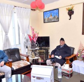 गृह मन्त्री बालदलसंग प्रधानमन्त्री ओलीको भेटवार्ता