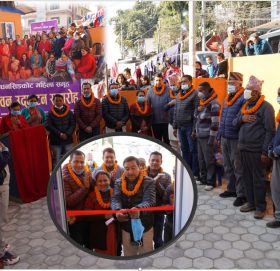 मेयर सन्तोष चालिसेको हातबाट जोरपाटीमा धनसिंहकोट महिला समुहको भवन उद्घाटन