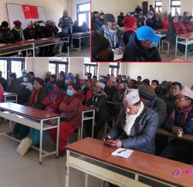 लिखु तामाकोशीमा नेकपाको संयुक्त भेला : हामी एकै हो फुटेका छैनौं,संसद् विघटन् असंबैधानिक हो