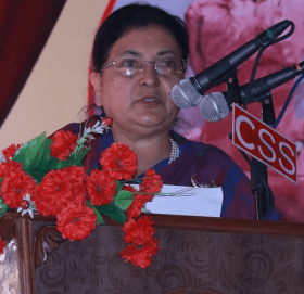 भ्रष्टाचार नियन्त्रणका विषयमा कडाइ गर्न राष्ट्रपति भण्डारीको आग्रह