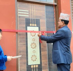 मन्थलीमा विपत्तको राहात सामाग्री भण्डारण स्टोर भवन उद्घाटन