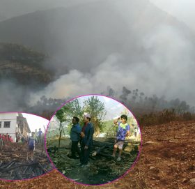 मन्थलीको सुनारपानी र भलुवाजोरमा आगोलागी : एक घर जलेर नष्ट, नियन्त्रण भन्दा बाहिर (भिडियो)