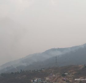 बिटार पार्क नजिकैको जंगलमा भिषण आगोलागी