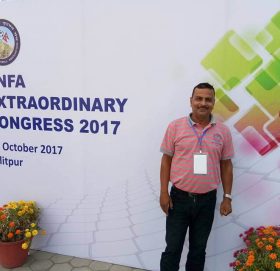 एन्फाका सहायक महासचिव वसन्त अर्यालले पदबाट अलग रहने भन्दै एम्फालाई निवेदन