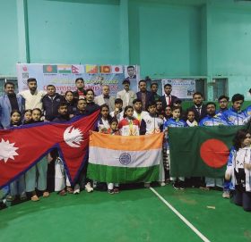 बंगलादेशमा भएको खुल्ला अन्तराष्ट्रिय कराते खेलमा नेपालको हातमा ५ स्वर्णपदक