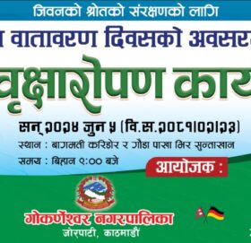 बागमती करिडोर गोकर्णेश्वरमा भोलि बृहत वृक्षारोपण हुदै